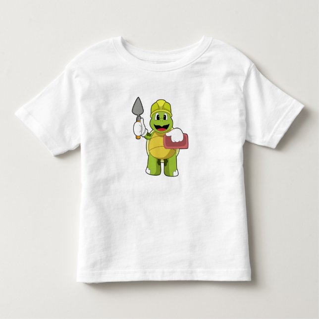 Camiseta Infantil Tartaruga como Mason com Pedra (Frente)