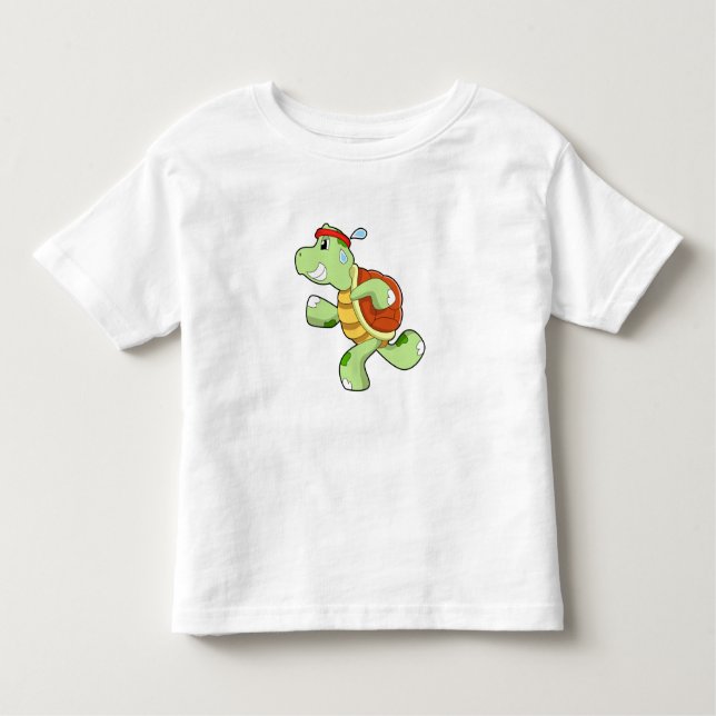 Camiseta Infantil Tartaruga como Runner (Frente)