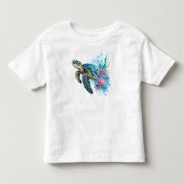 Camiseta Infantil Tartaruga Marinha Aquarela PNG Design Costeiro Oce