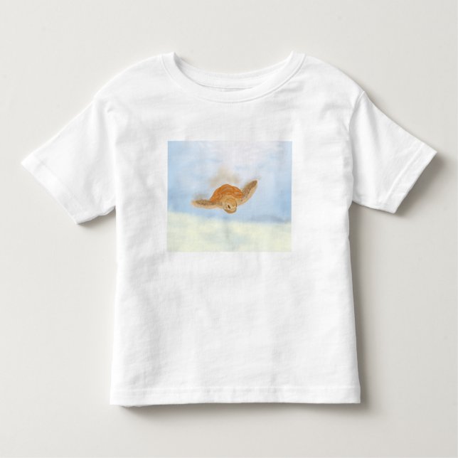 Camiseta Infantil Tartaruga marinha debaixo de água. (Frente)