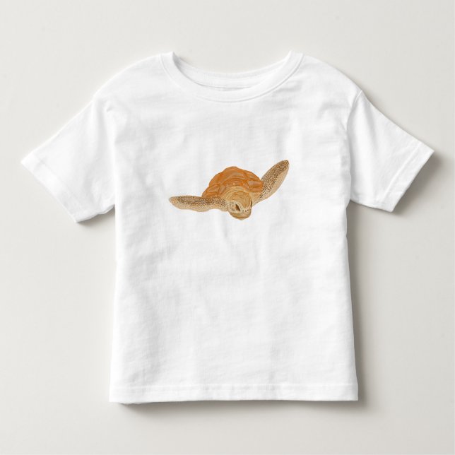 Camiseta Infantil Tartaruga marinha debaixo de água - transparente. (Frente)