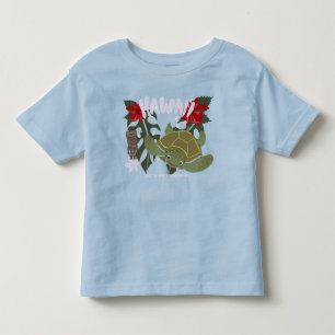 Camiseta Infantil Tartaruga Marinha Tropical Fofa do Havaí