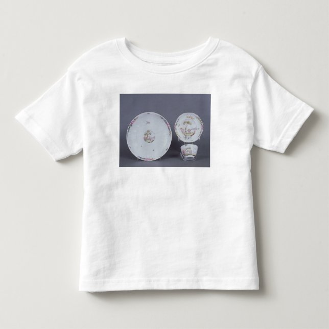 Camiseta Infantil Teabowl de Worcester e pires e prato (Frente)