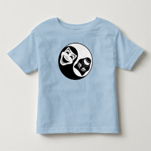 Camiseta Infantil Teatro Yin Yang Design - Máscaras de Comédia e Tra