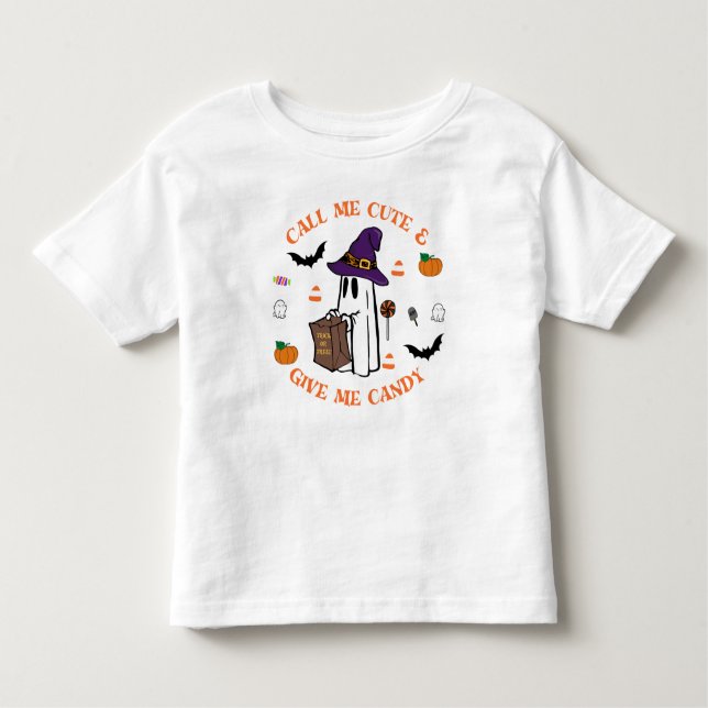 Camiseta Infantil Tee Fantasma Trick-or-Tratat (Frente)