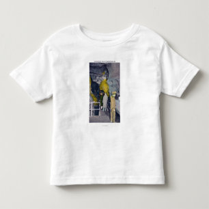 Camiseta Infantil Telefonar na cabeça do lago subterrâneo
