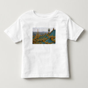 Camiseta Infantil Telhados da Pagoda Shwedagon, Yangon, Myanmar