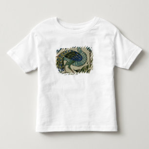Camiseta Infantil Telhe o design da garça-real e dos peixes, pelo