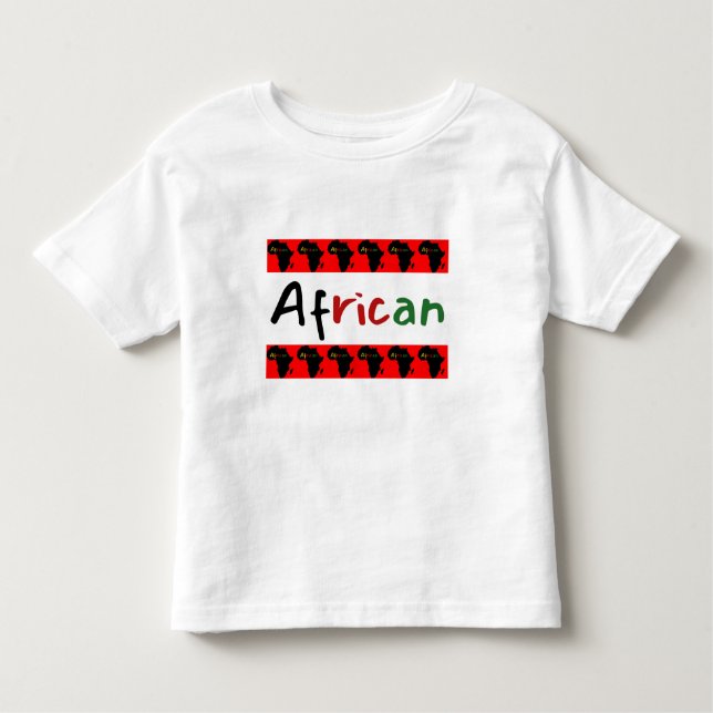 Camiseta Infantil Tema africano bonito (Frente)