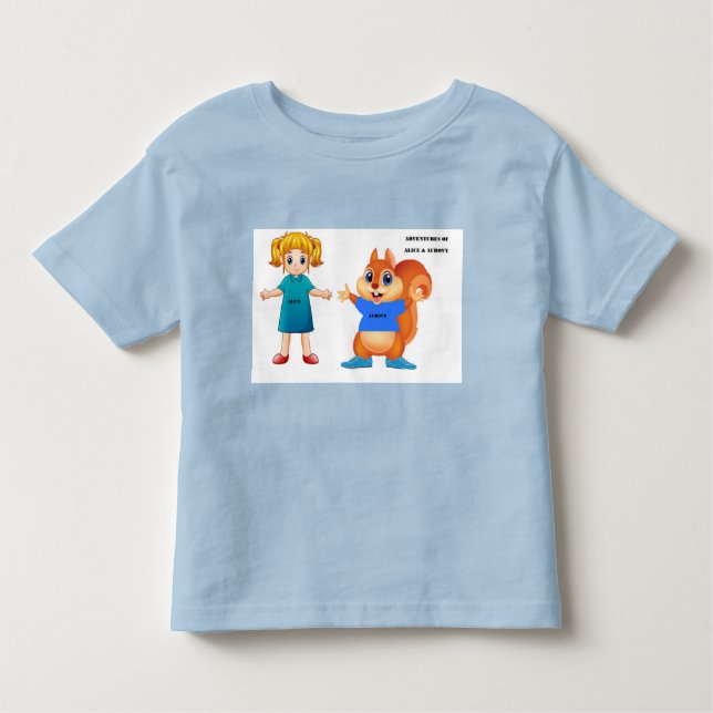 Camiseta Infantil Tema de Alice e Aurovy (Frente)