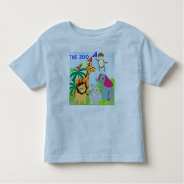 Camiseta Infantil Tema de Animais do Zoo de Corte