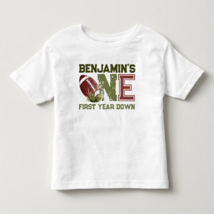 Camiseta Infantil Tema De Futebol No Primeiro Ano De Aniversário