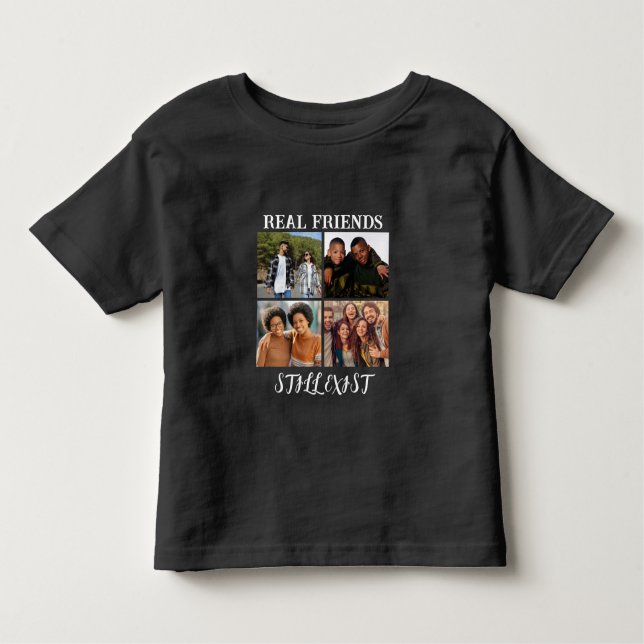 Camiseta Infantil Temp de Fotografia personalizada "verdadeiros amig (Frente)