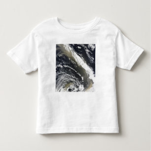 Camiseta Infantil Tempestade da poeira que funde sobre o mar de