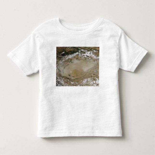 Camiseta Infantil Tempestade de poeira no deserto de Taklimakan, Chi (Frente)