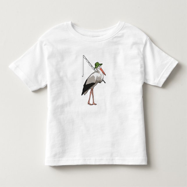 Camiseta Infantil Tempestade na pesca com vara de pesca (Frente)
