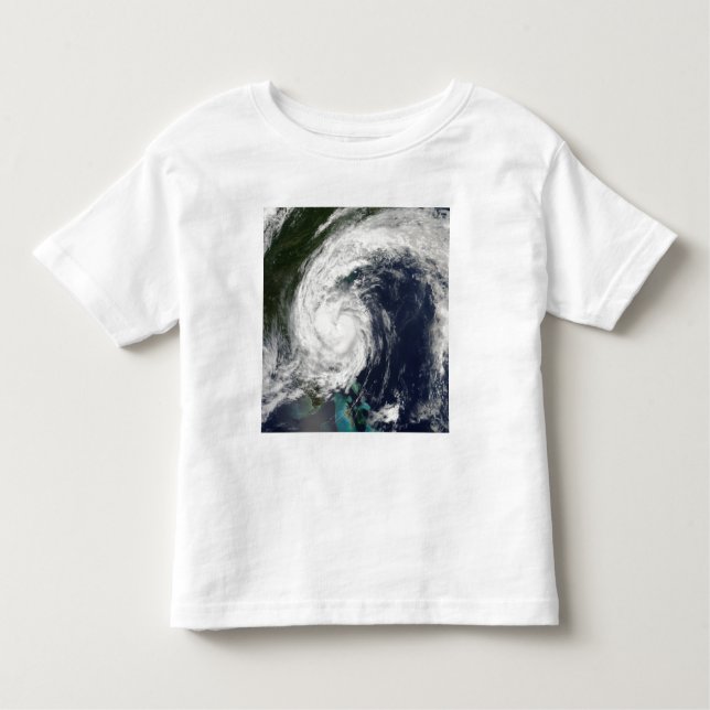 Camiseta Infantil Tempestade tropical Hanna sobre a costa leste (Frente)