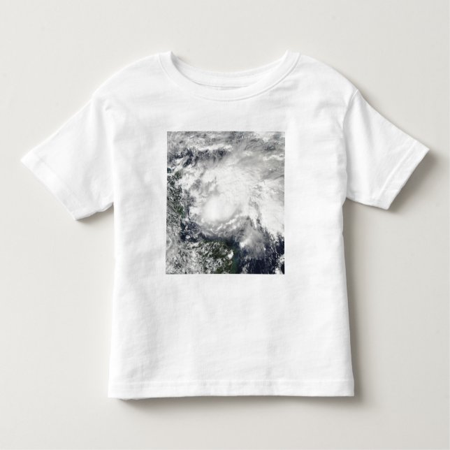 Camiseta Infantil Tempestade tropical Ida no Mar Caribe (Frente)