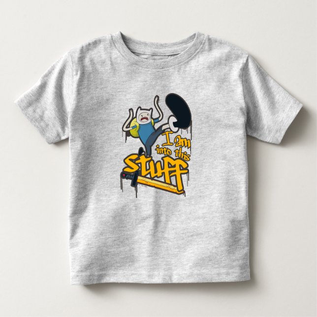 Camiseta Infantil Tempo de Aventura | Finn "I Am In This Stuff" T-Sh (Frente)