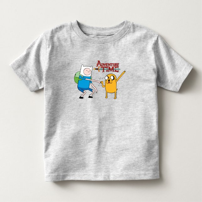 Camiseta Infantil Tempo de Aventura | Finn & Jake Fist Bump T Shirt (Frente)