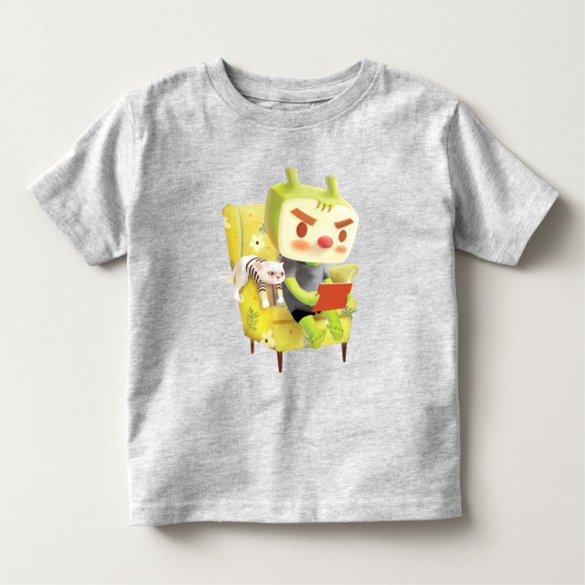 Camiseta Infantil Tempo de Leitura Cozy com Pet (Frente)