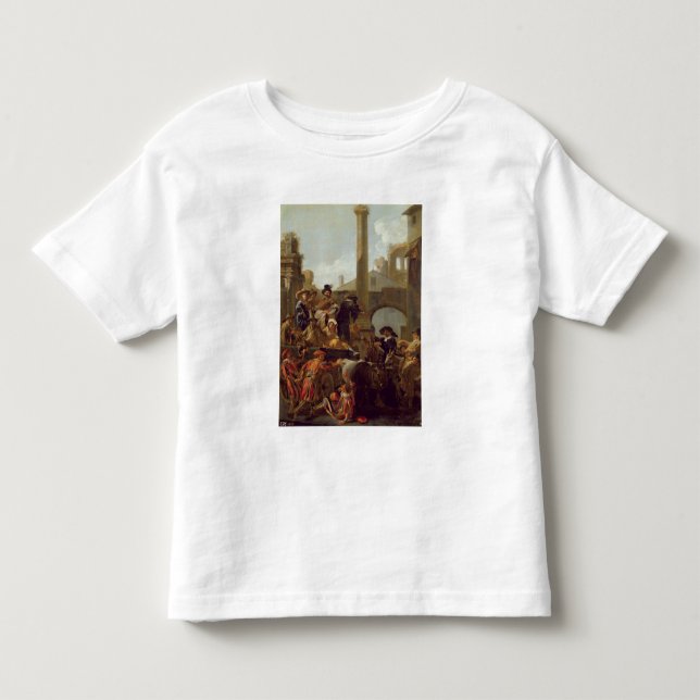 Camiseta Infantil Tempo do carnaval em Roma, 1653 (óleo em canvas) (Frente)