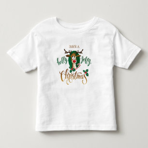 Camiseta Infantil Tenha feriados alegres da rena um do Natal do