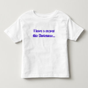 Camiseta Infantil Tenho um segredo neste Natal...