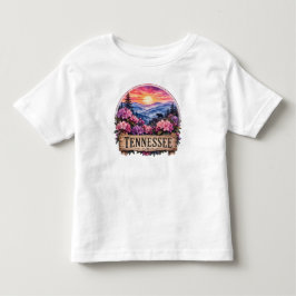 Camiseta Infantil Tennessee Floral Americano Design Patriótico do Es