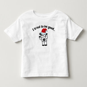 Camiseta Infantil Tentei Ser Boas Papais noeis Panda Toddler T-Shirt