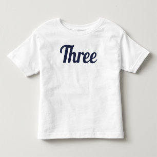Camiseta Infantil Terceiro aniversário - Três T-Shirt