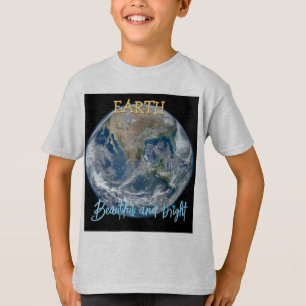 Camiseta Infantil Terra Bonita e Brilhante Plane