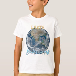 Camiseta Infantil Terra Bonita e Brilhante Plane