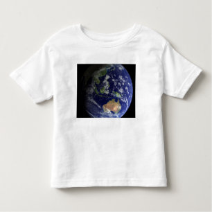 Camiseta Infantil Terra cheio do espaço mostrando a Austrália
