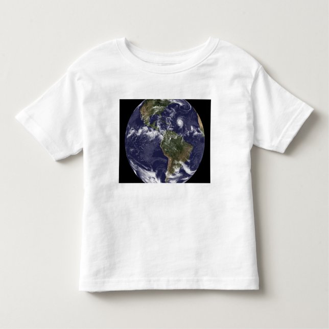 Camiseta Infantil Terra cheio mostrando a América do Norte 2 (Frente)