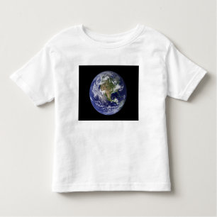 Camiseta Infantil Terra cheio mostrando a América do Norte 3