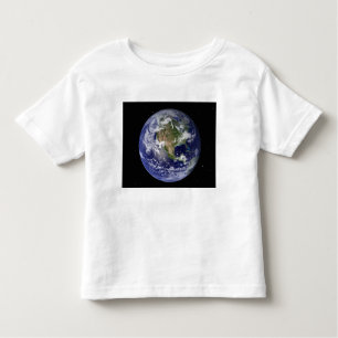 Camiseta Infantil Terra cheio mostrando a América do Norte 4