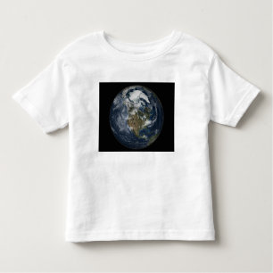 Camiseta Infantil Terra cheio mostrando a América do Norte 5
