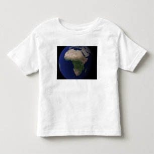 Camiseta Infantil Terra completa que mostra África, Europa, & o Ea