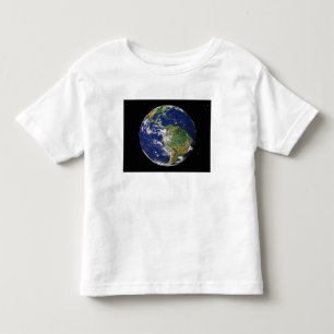 Camiseta Infantil Terra completa que mostra Ámérica do Sul 2