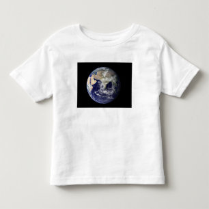 Camiseta Infantil Terra completa que mostra Europa e Ásia