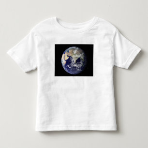 Camiseta Infantil Terra completa que mostra Europa e Ásia 2