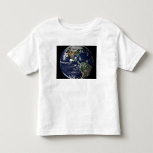 Camiseta Infantil Terra completa que mostra o norte e a Ámérica do