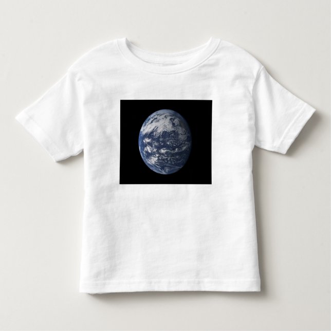 Camiseta Infantil Terra de cheio centrada no Oceano Pacífico (Frente)