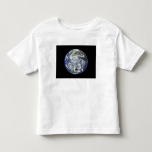 Camiseta Infantil Terra inteiramente iluminada centrada no Pólo