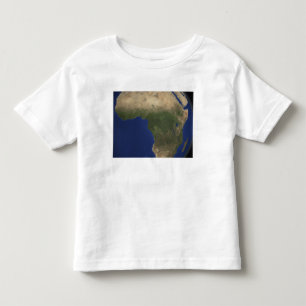 Camiseta Infantil Terra que mostra a cobertura do solo sobre África