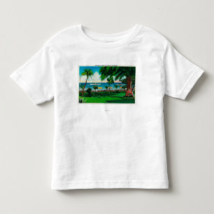 Camiseta Infantil Terras na frente de St. Catherine do hotel