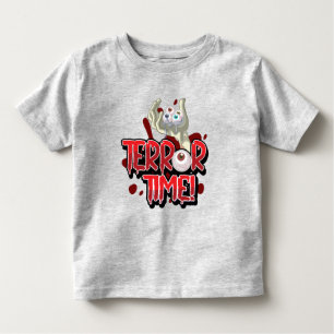 Camiseta Infantil Terror Time Zombie Mão com Olhos