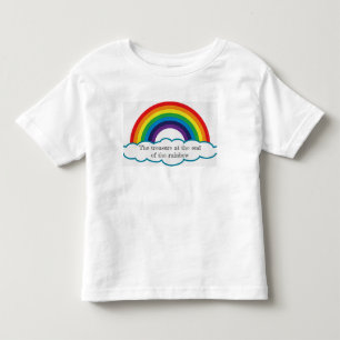 Camiseta Infantil Tesouro na extremidade do arco-íris. T dos miúdo