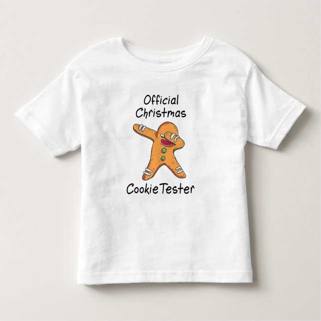 Camiseta Infantil Testador de biscoito de Natal oficial (Frente)